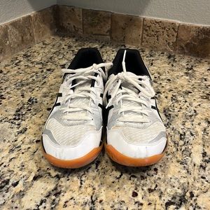 ASICS court shoes. Women’s. Size 9. Black and white